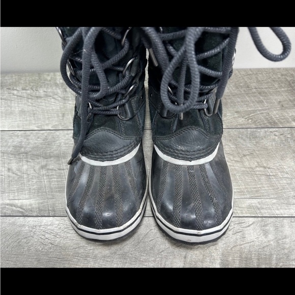 Sorel NL3481 Joan of Arctic Women’s Waterproof Black Leather Booties Boots Sz 9 - Picture 4 of 9